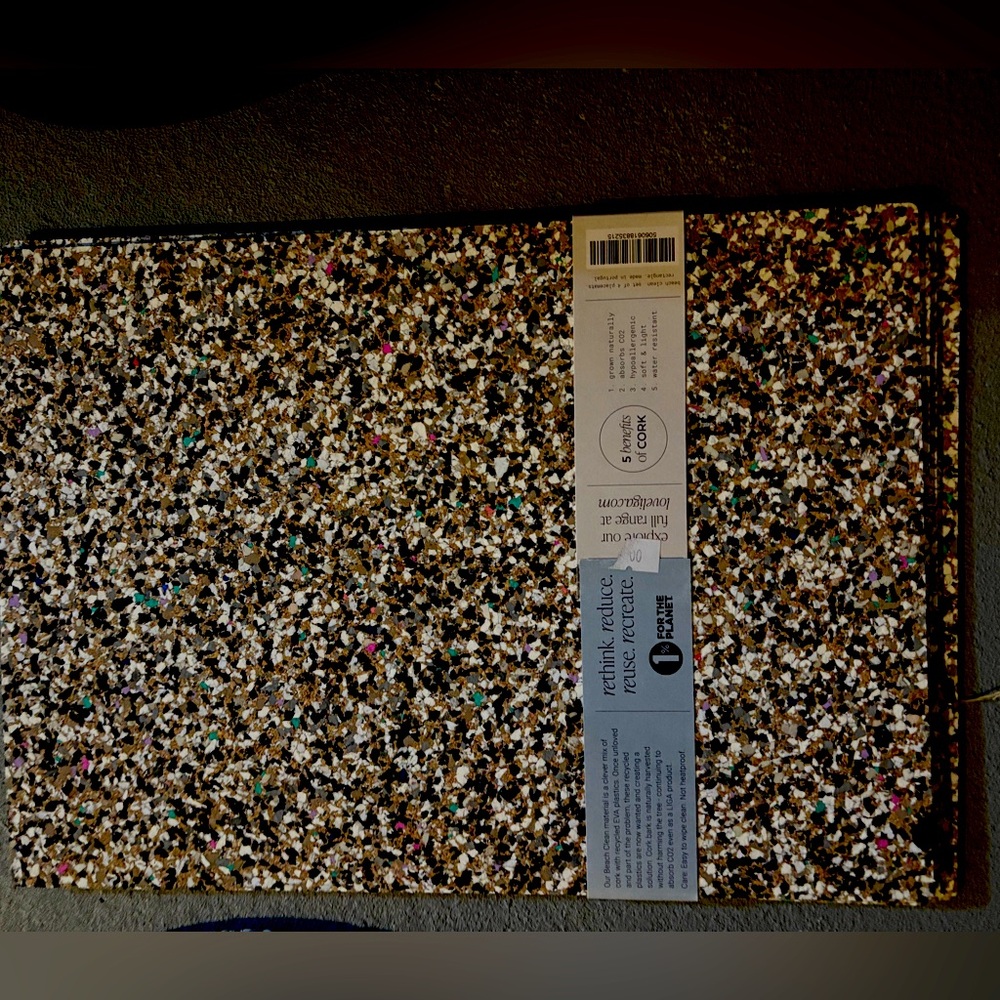 Beach clean placemats - rectangle set of 4